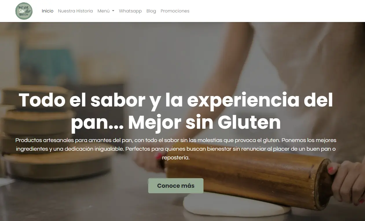 Sitio web para Mejor sin Gluten, CDMX